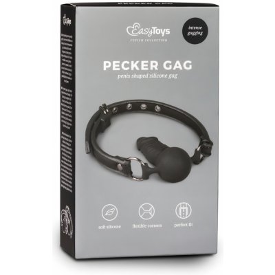 Easytoys náustník s vnitřním dildem černý – Zboží Mobilmania