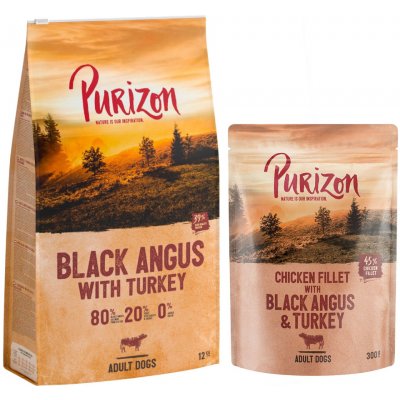 Purizon Black-Angus Adult hovězí s krůtím bez obilnin 12 kg – Sleviste.cz