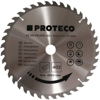 Proteco Kotouč pilový SK 300x3.2x30 40z + redukce 30/20 mm PK300-40 – Zboží Mobilmania