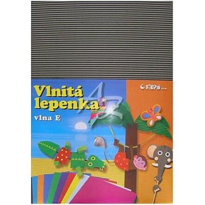 Lepenka E-Welle 260g 34,5 x 24,5cm rovná-šedá 10 listů – Zboží Dáma