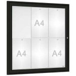 PROCITY Venkovní elegantní vitrína Tradition, 6 x A4, černá – Zboží Živě