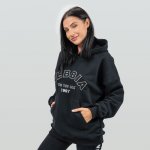 Nebbia Branded oversized Hoodie GYM RAT 256-Black – Zboží Mobilmania