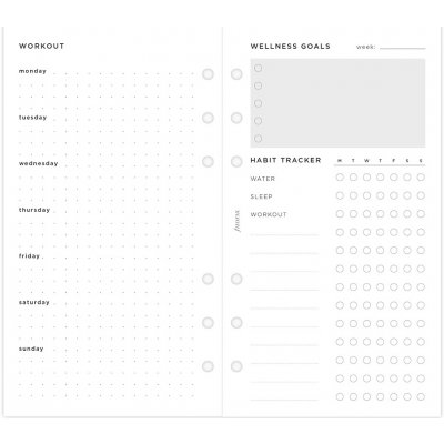 Filofax Plánování Wellness náplň do diářů A6 – Zboží Živě