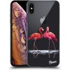 Pouzdro a kryt na mobilní telefon Apple Pouzdro Picasee silikonové Apple iPhone XS Max - Flamingos couple čiré