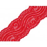 Elastická krajka / vsadka šíře 65 mm Varianta: 9 červená, Balení: 1 m – Zboží Dáma