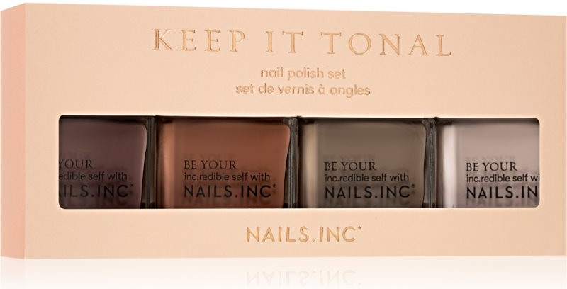 Nails Inc. Keep It Tonal Ombre Chamomile Street lak na nehty 14 ml + Beech Gardens lak na nehty 14 ml + French Ordinary Court lak na nehty 14 ml + Mansion House Street lak na nehty