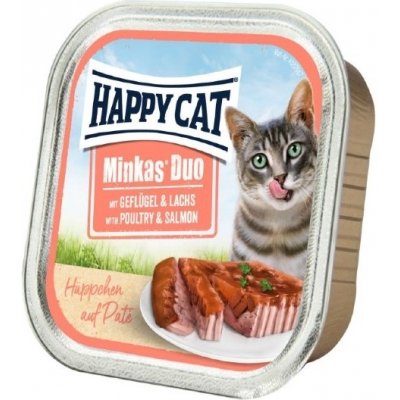 Happy cat Duo set Kuřecí & Losos 100 g