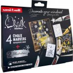 Uni Posca PWE-5M Nordic 4ks+ šablony – Sleviste.cz