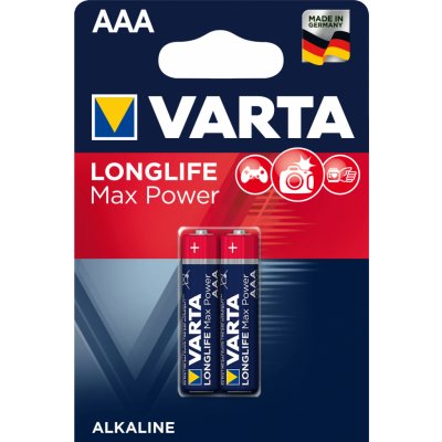 Varta Longlife Max Power AAA 2ks 4703101412 – Zboží Mobilmania