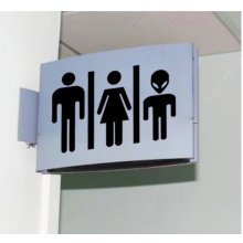 U Foťáka Samolepka na WC označení muži, ženy, mimozemšťani 16x25cm