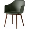 Jídelní židle &Tradition Rely HW76 s područkami walntut / bronze green