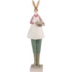Dekorace vysoká socha zaječice s vajíčky 9*7*36 cm – Hledejceny.cz