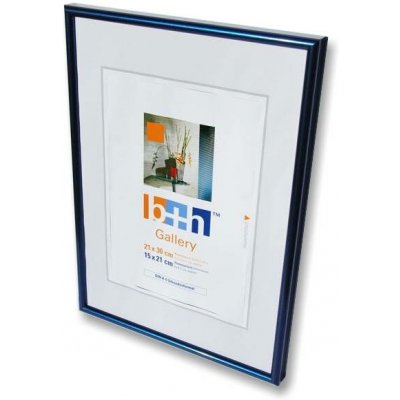 Plastový rámeček modrý metalický Rozměr: 15x20, Typ zasklení: Sklo čiré – Hledejceny.cz