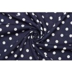 Šatová | halenková látka viskózová - Tmavě modrá s puntíkem – Hledejceny.cz