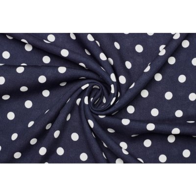 Šatová | halenková látka viskózová - Tmavě modrá s puntíkem – Hledejceny.cz