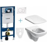 Geberit Duofix tlačítko Sigma01 alpská bílá WC Selnova Square + sedátko 111.300.00.5 JP1