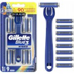 Gillette Blue3 + 9 ks hlavic – Zboží Dáma