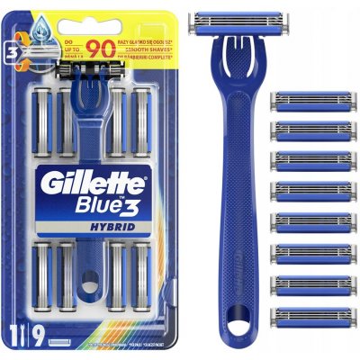Gillette Blue3 + 9 ks hlavic – Zboží Dáma