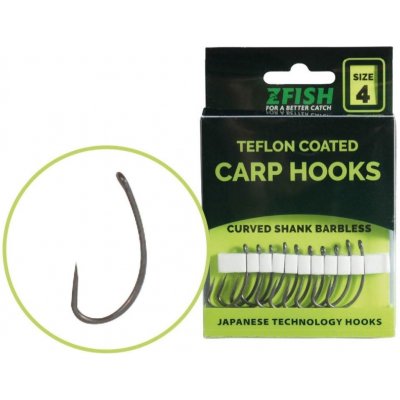 Zfish teflon hooks Curved Shank vel.4 10ks – Zboží Mobilmania