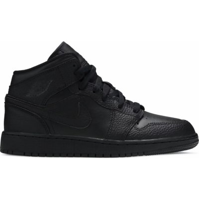 Nike Air Jordan 1 Mid Triple Black GS 554725-091