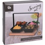 Excellent Servírovací misky s podnosem sada 5 ks akát černá KO-278000520 – Zboží Mobilmania