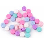 Plastové korálky s písmeny placička Ø9 mm Varianta: mix, Balení: 10 g – Zboží Dáma