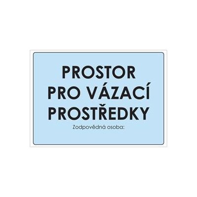 PROSTOR PRO VÁZACÍ PROSTŘEDKY, Samolepka A4 – Zboží Mobilmania