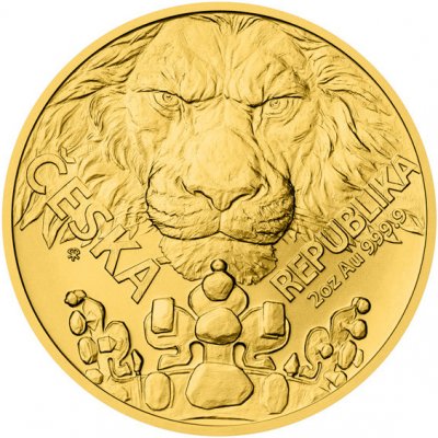 Česká mincovna Zlatá dvouuncová mince Český lev stand 62,2 g – Zboží Mobilmania