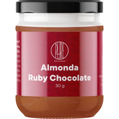 BrainMax Pure Almonda Ruby čokoláda mandlový krém s čokoládou 30 g – Zboží Mobilmania