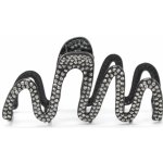 Kovový skřipec zdobený kamínky Barva: černá – Zboží Dáma