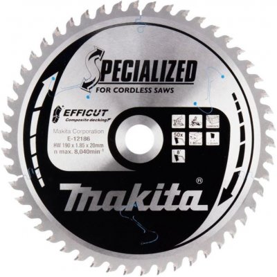 Makita E-12186 Pilový kotouč TCT Efficut 190mm 50z – Zboží Mobilmania