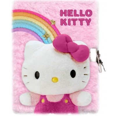 CurePink Blok A5 Hello Kitty Duhová Kitty A5 15 x 21 x 2 cm – Sleviste.cz