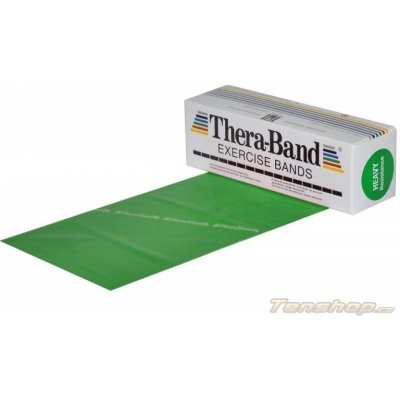 THERA-BAND posilovací guma 5,5 m, zelená, silná – Zboží Dáma