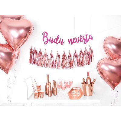 Girlanda - malinová - Budu nevěsta - 76 cm – Zbozi.Blesk.cz