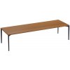 Jídelní stůl Fast Jídelní stůl Allsize, Fast, obdélníkový 301 x 101 x 76 cm , rám hliník barva dle vzorníku, deska hliník barva dle vzorníku, deska dřevo iroko