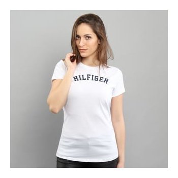 Tommy Hilfiger cotton Iconic Logo SS Tee Print UW0UW00091-100 white