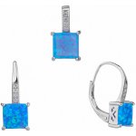 Bealio stříbrná souprava ČTVERCOVÁ modrý OPÁL 03-07770-3152 – Zboží Dáma Bealio stříbrná souprava ČTVERCOVÁ modrý OPÁL 03-07770-3152 – Zboží Dáma