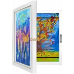 Kruzzel 25419 Umělecký fotorámeček 33 x 24 x 3 cm, A4, bílý – Zboží Živě