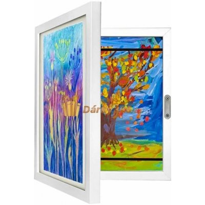 Kruzzel 25419 Umělecký fotorámeček 33 x 24 x 3 cm, A4, bílý – Zboží Živě