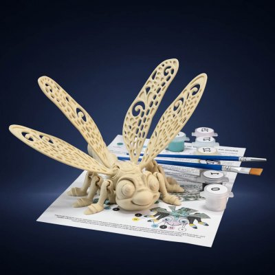 Maluj 3D Vážka Aurika – Kreativní sada 3D omalovánky s barvami a štětcem – Hledejceny.cz