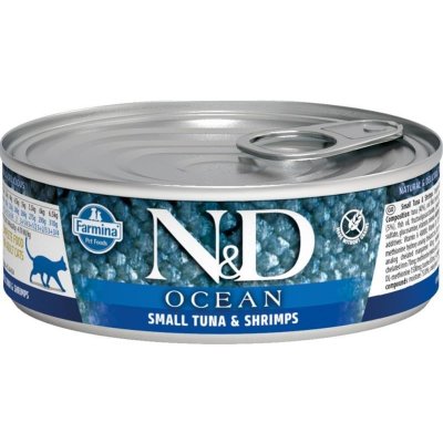 Farmina Pet Foods N&D CAT OCEAN Adult Small Tuna & Shrimps 80 g – Zbozi.Blesk.cz