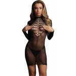 Le Désir Long Sleeve Fishnet Dress Black – Zboží Dáma