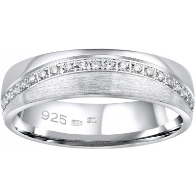 SILVEGO Snubní stříbrný prsten Glamis v provedení se zirkony pro ženy QRD8453W