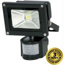 Solight LED venkovní reflektor, 10W, 700lm, AC 230V, černá, se senzorem
