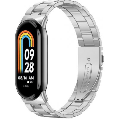 Xiaomi Mi Smart Band 8/9/10 náhradní náramek/řemínek - BO chirurgická ocel Stříbrná MBSCZ-8BOCH01 – Zboží Živě