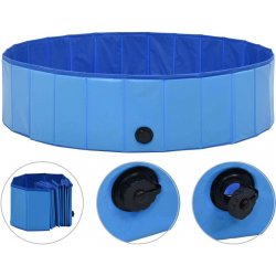 vidaXL Skládací bazén pro psy PVC modrý 120 x 30 cm