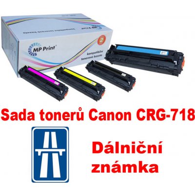 MP Print Canon Sada tonerů CRG-718, CMYK, + dálniční známka