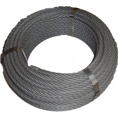 Ocelové lano 10mm 50m Seal s textilní duší 114 drátů – Zboží Mobilmania