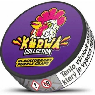 Kurwa Collection nikotinové sáčky blackcurrant purple grape 18 mg 20 sáčků – Sleviste.cz