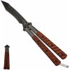 Nůž pro bojové sporty Amont Third Motýlek balisong WOODSTONE TH-K2467